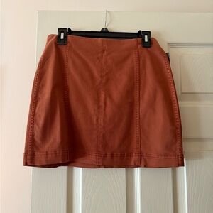 Wild Fable Orange A-Line Mini Skirt Casual